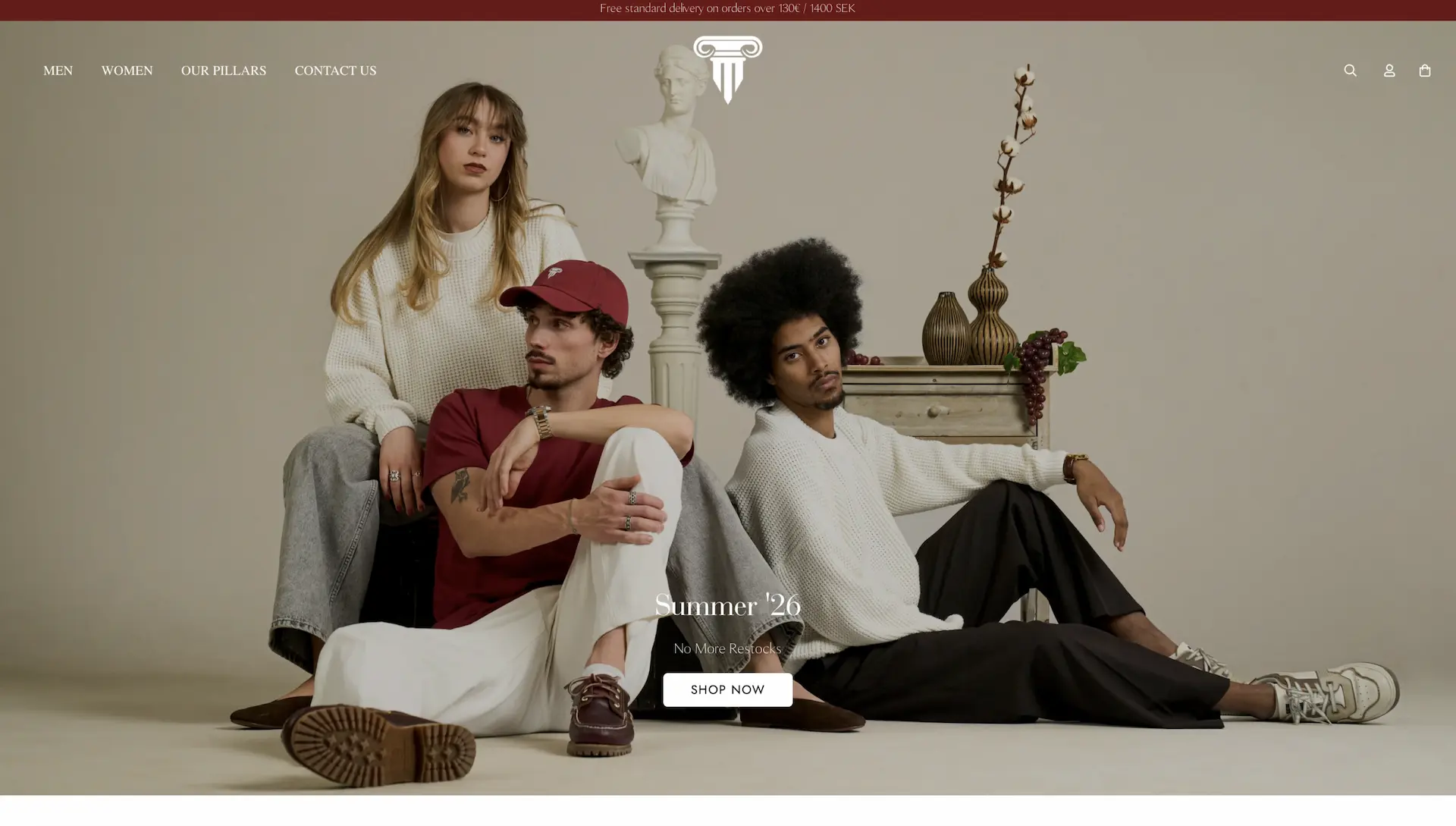 Aeternum Clothings webbutik – e-handel för klädmärke